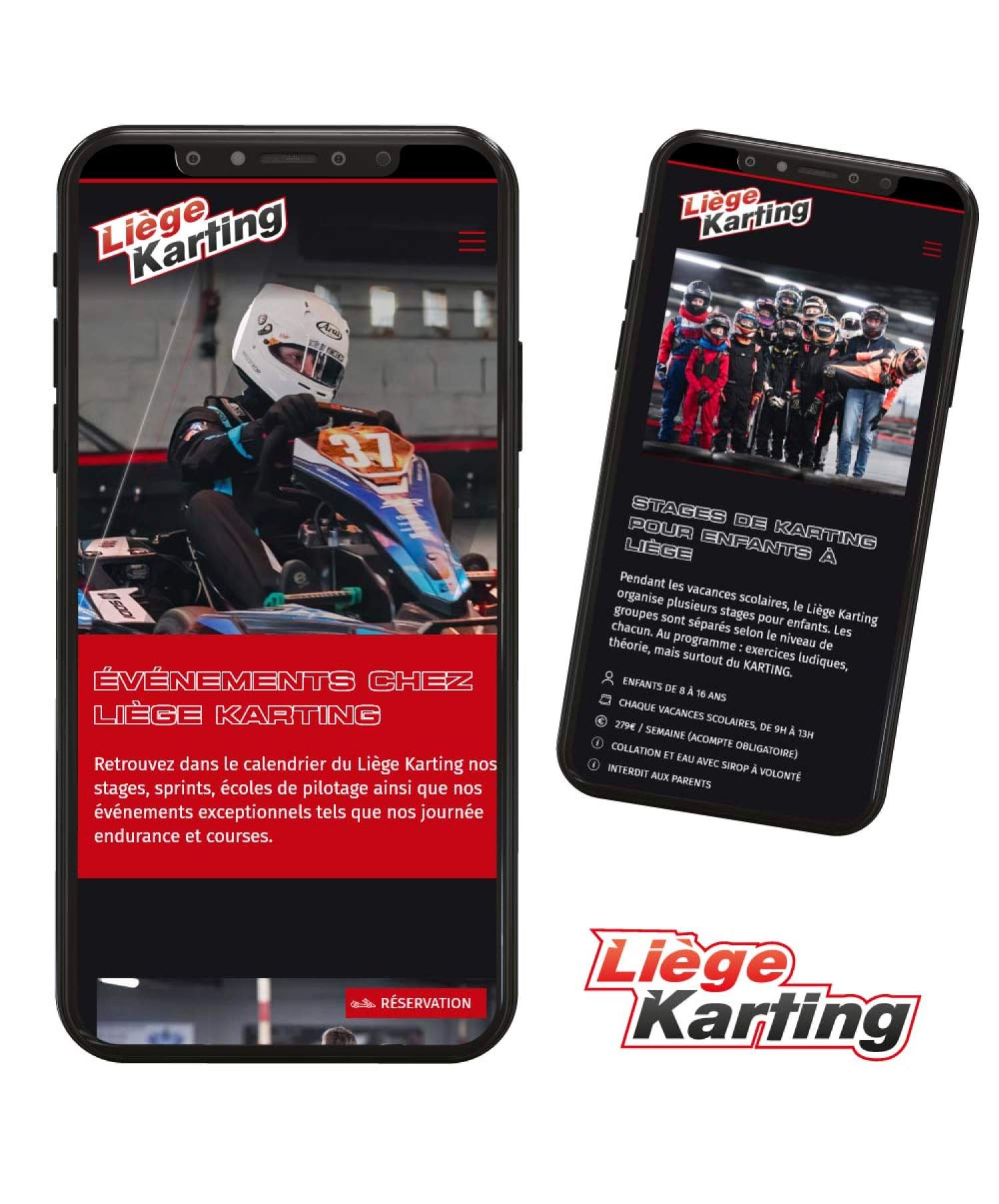 Liège Karting – Expérience utilisateur optimisée avec notre nouveau site