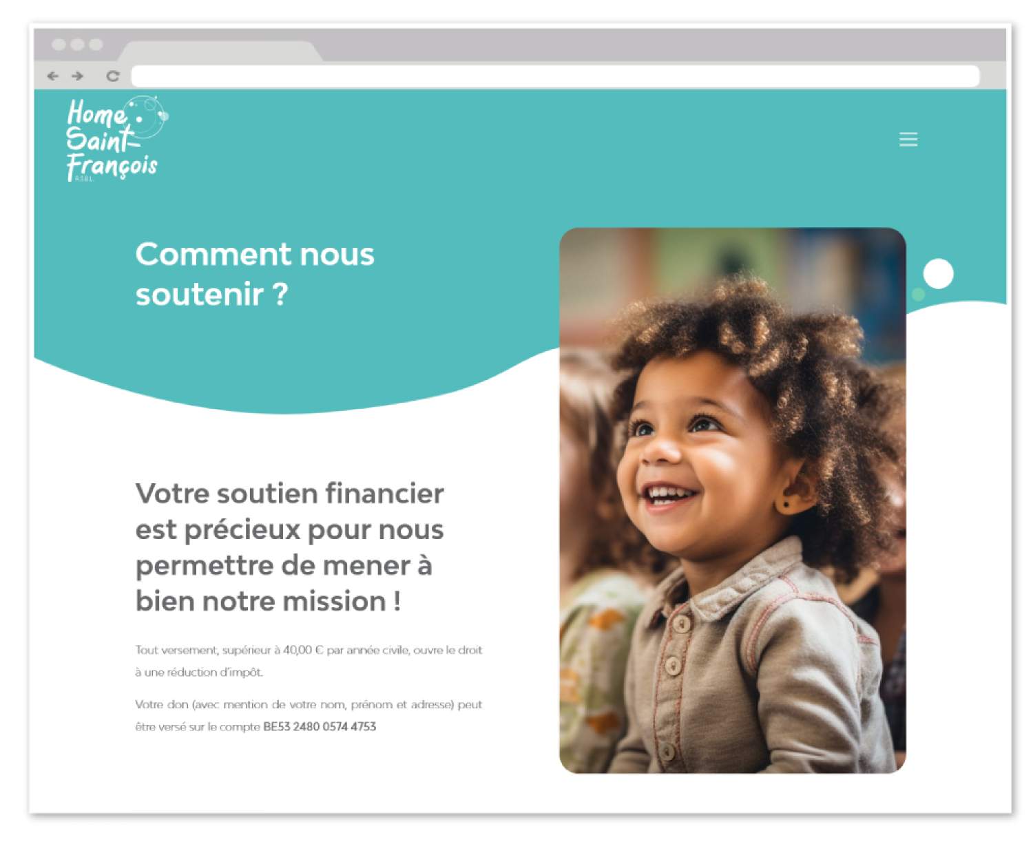 Home Saint François : un site internet moderne au service des enfants en Wallonie