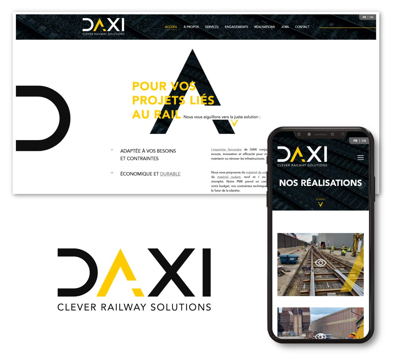 Création web : nouveau site internet de la société industrielle DAXI à Charleroi